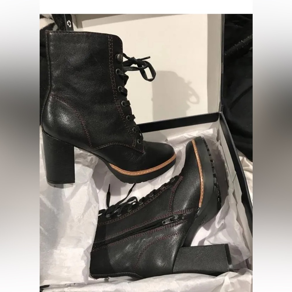Callie lace up combat moto booties